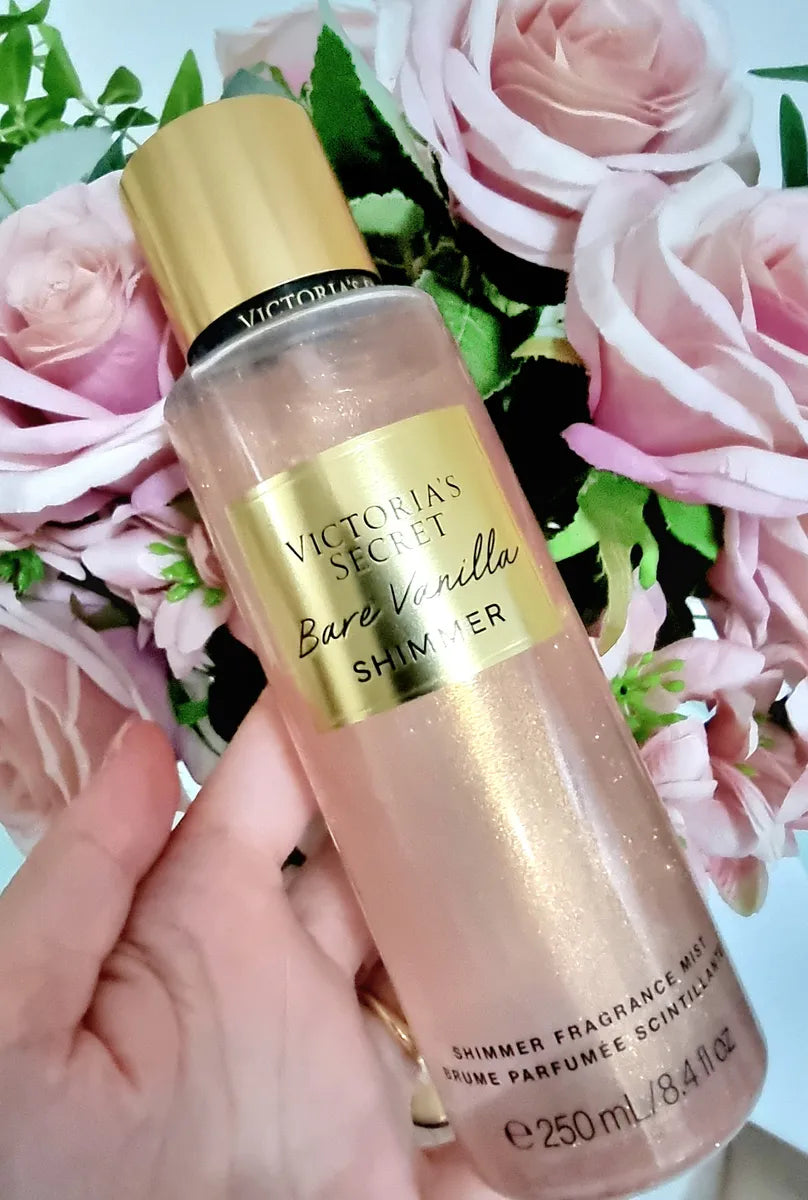 Victoria's Secret Com Brilho e Tradicional Original Body Splash Vanilla Shimmer E Creme Vanilla Importado