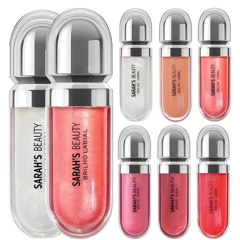 Kit c/6 - Gloss Brilho Labial Sarah's Beauty Fácil Aplicação Hidrata os Lábios