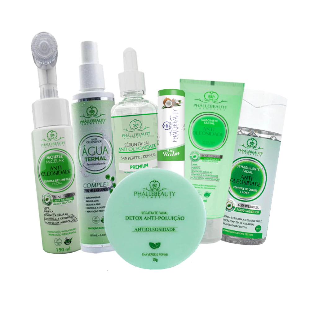 Kit c/ 7 - Cuidado Facial Antioleosidade PhálleBeauty