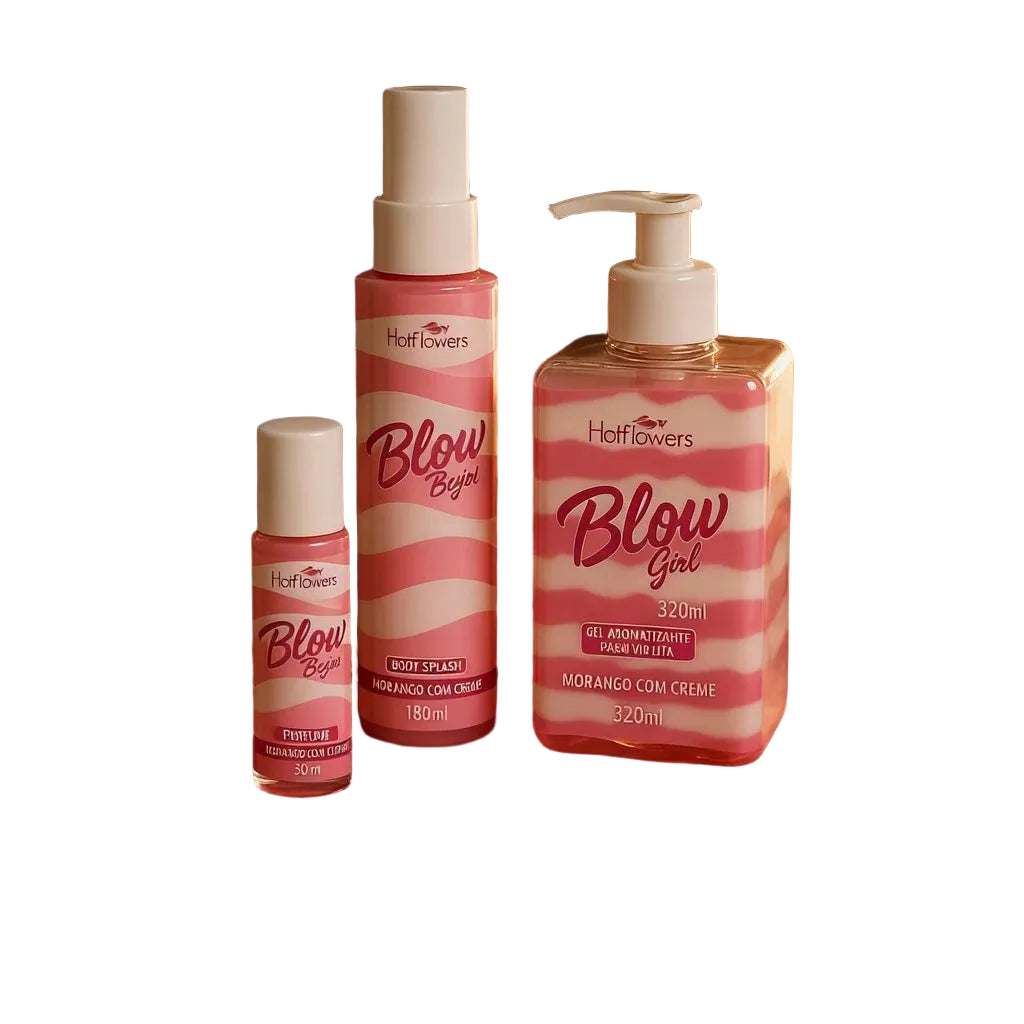 Kit Blow Girl – Creme Hidratante + Sabonete Corporal + Body Splash + Perfume Hot Flowers