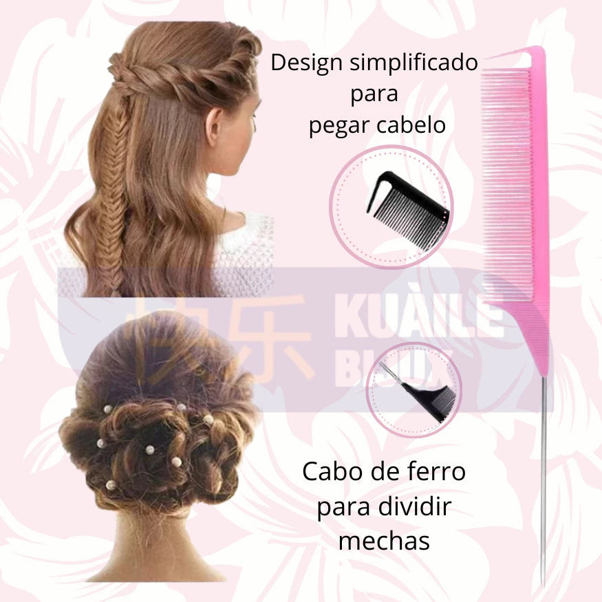 Kit c/03 - Pente e Escova Para Finalização e Penteados